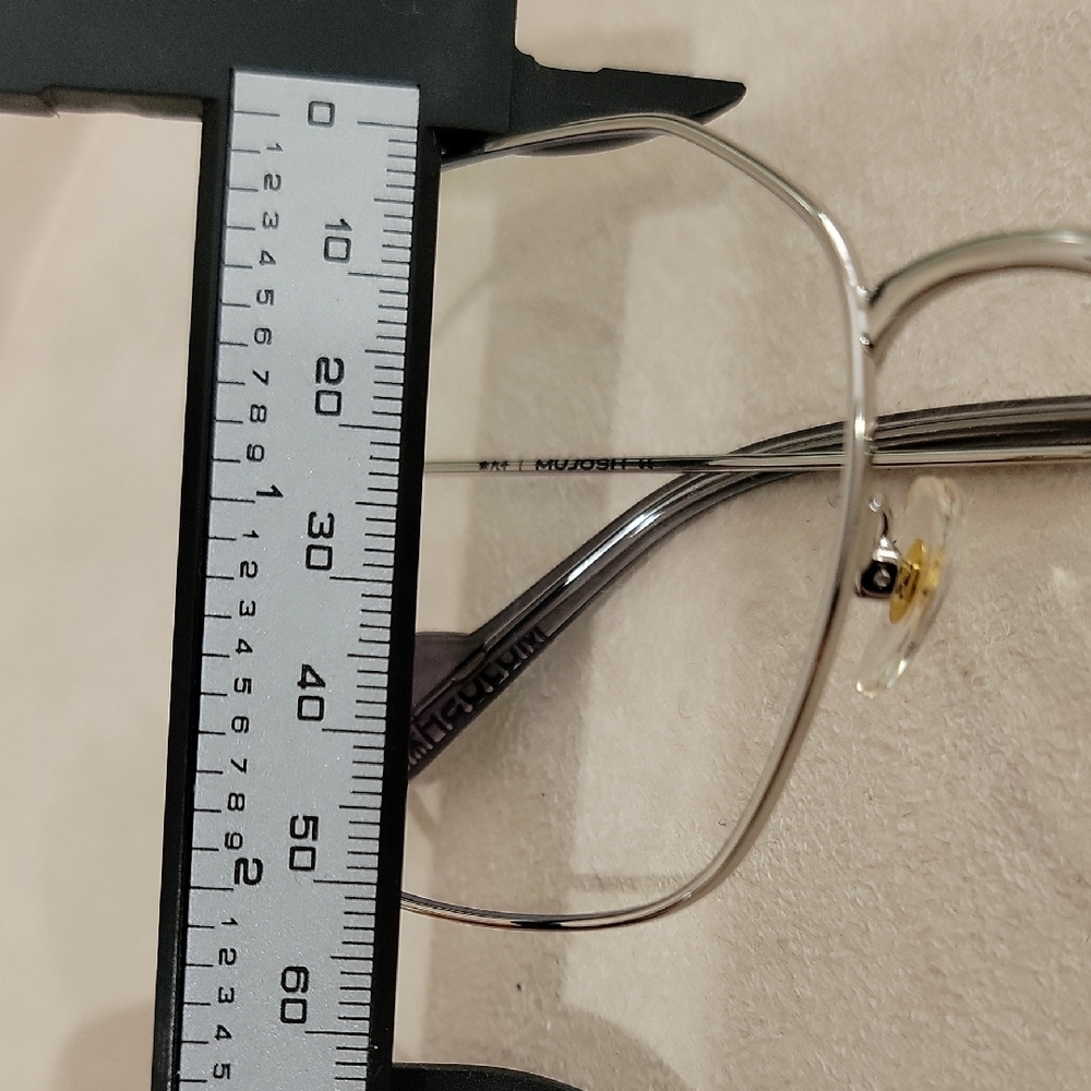 Silver Geometric Eyeglass Frames Only - image 3